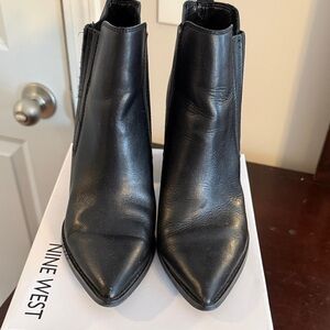 Nine West Sleek Black Ankle Booties
